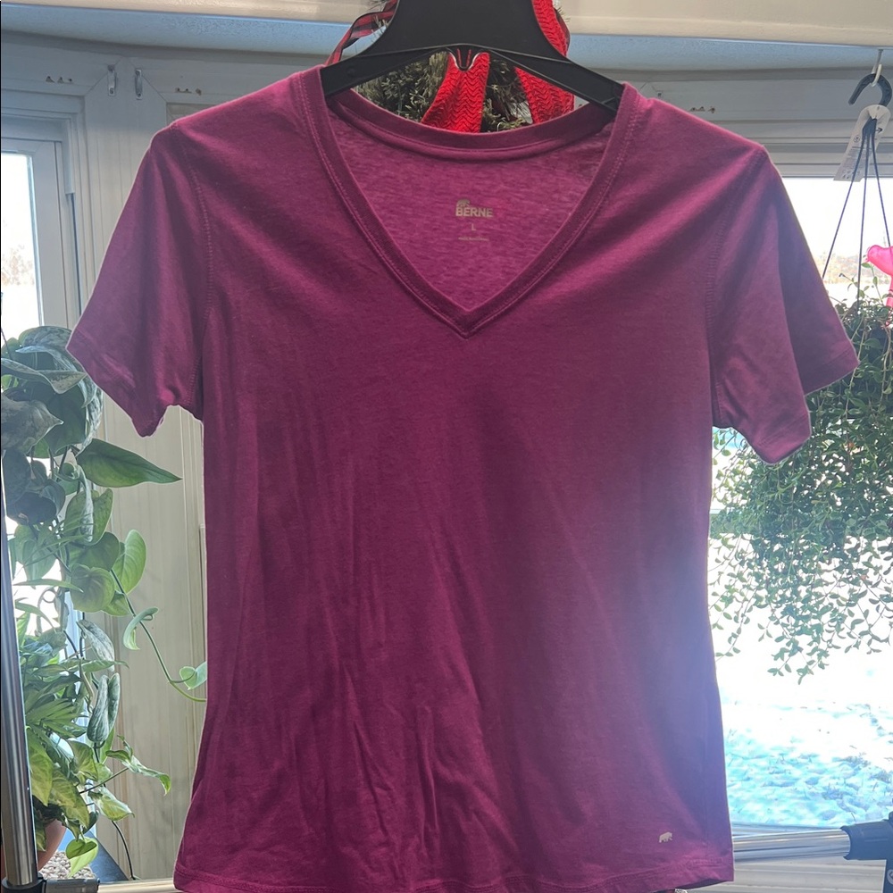 Berne V-Neck Purple Top